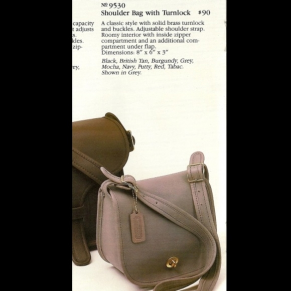 Vintage Coach Small Shoulder Bag №9530 in Putty - Picture 9 of 10